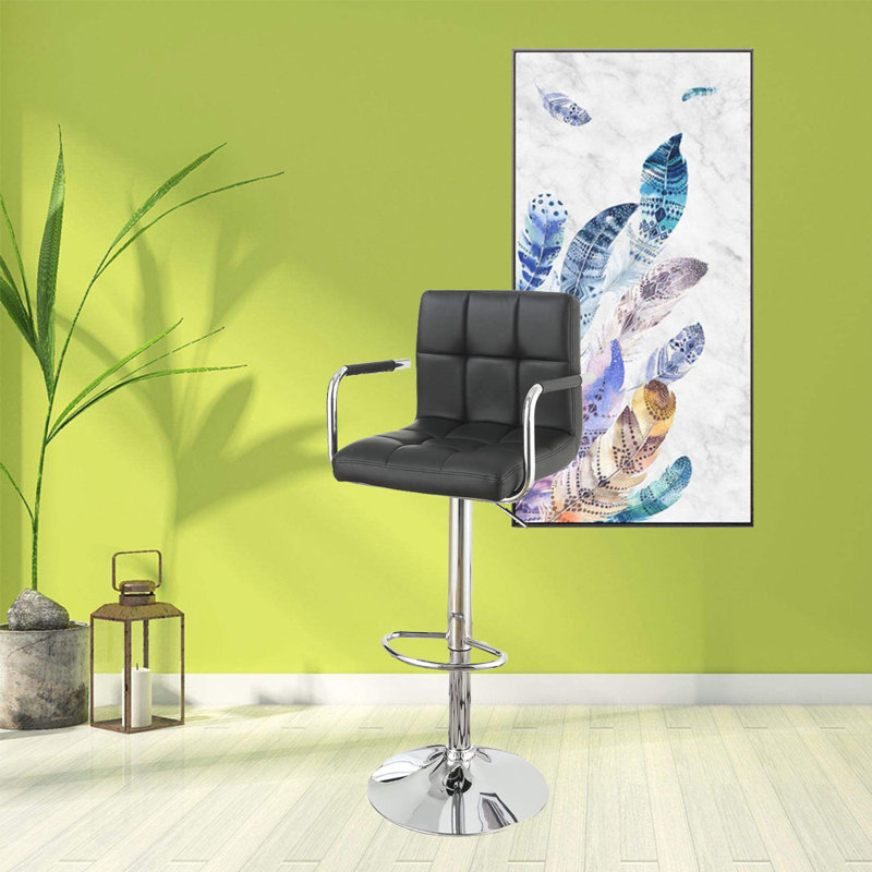 Tabouret pivotant à hauteur réglable, Noir