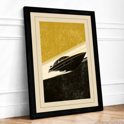 Streamlined Vessel Art Deco - Framed Print