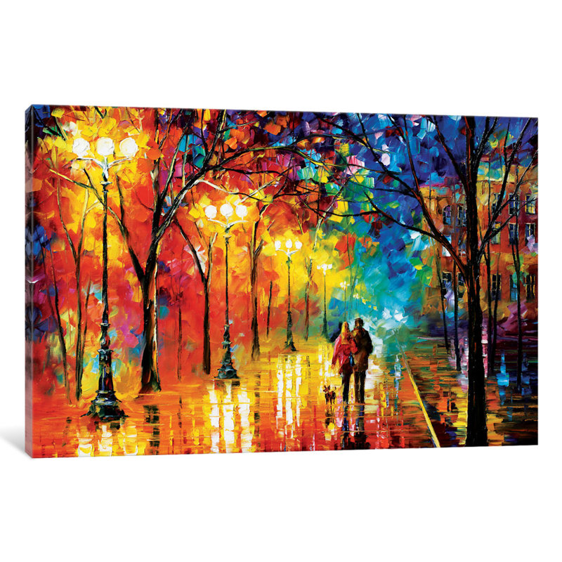 « romantique evening », reproduction d’art sur toile tendue, H 18 po x l 26 po x P 1,5 po