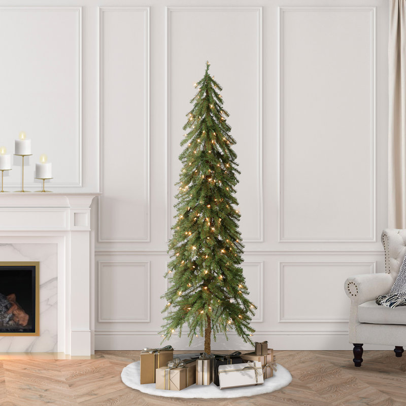 Arbre de Noël vert avec lumières, H 6 pi