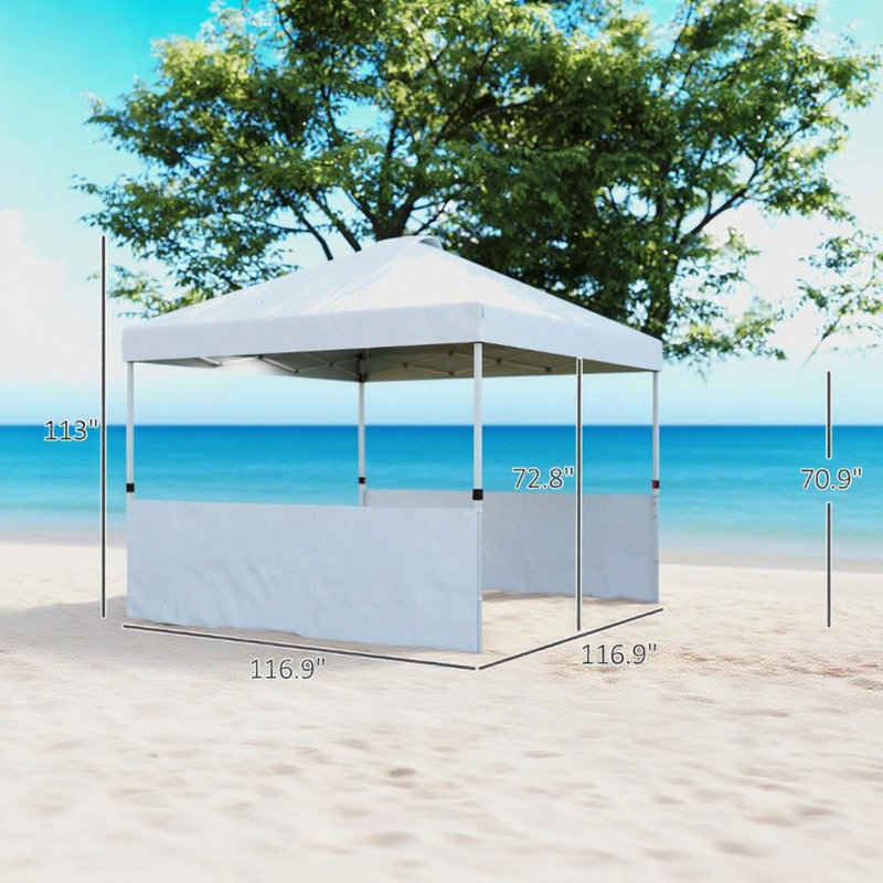 Auvent 10 x 10 pi, Blanc