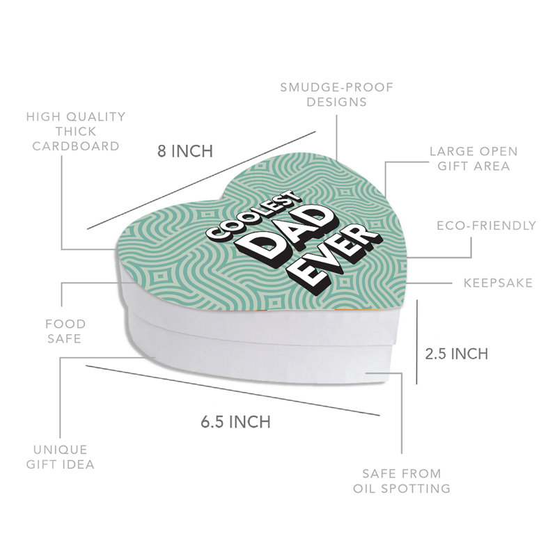 Boîte-cadeau réutilisable en forme de cœur avec couvercle, boîte de cœur réutilisable, paquet de 1