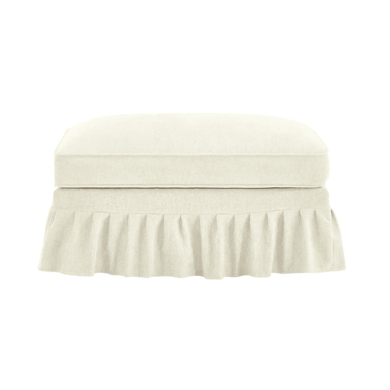 Chenille In Beige And White Featuring Detachable Ruffles For Dual Styles Comfortable With Segmented High - Density Foam Padding Movable Pillow Curved Cushion Design Silver Thread Fabric Multiple