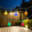 20-Count Multi-Coloured LED Star Christmas Light Set, 4.5Ft Green Wire