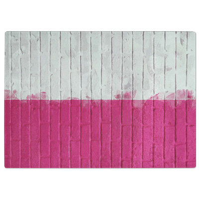 Tempered Glass Wall Divided in Abstract Chopping Board