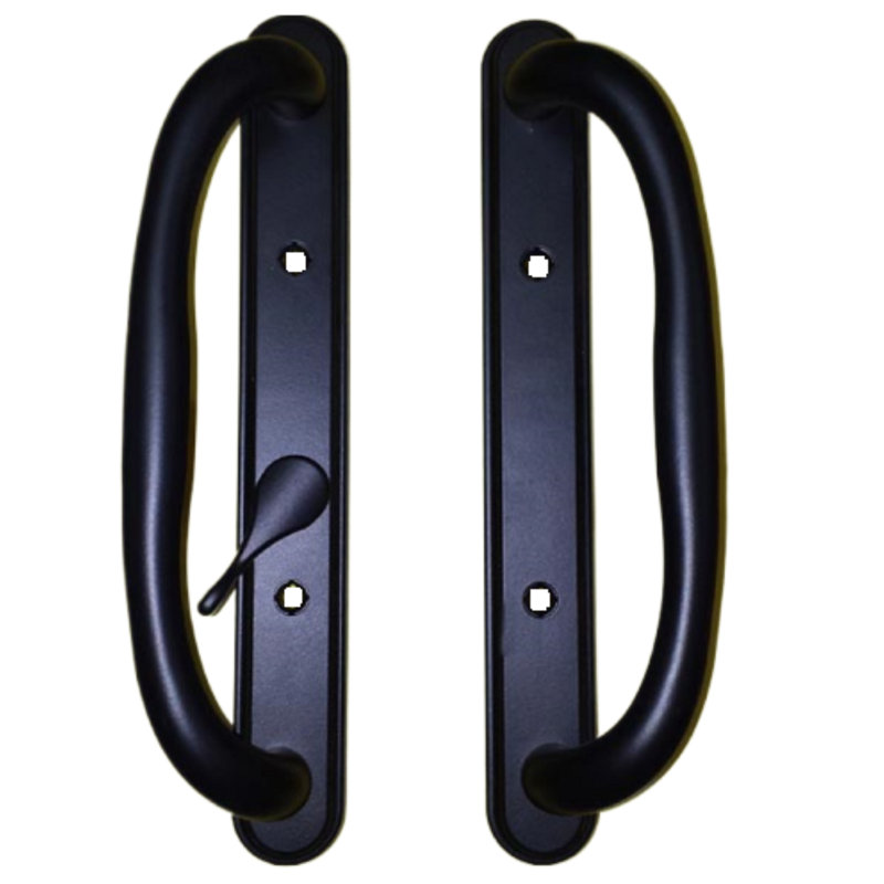 Ensemble de poignées de porte de remplacement pour patio coulissant, loquet décalé, sans clé, Bronze