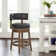 Swivel Upholstered  Counter Bar Stool with Solid Wood Frame
