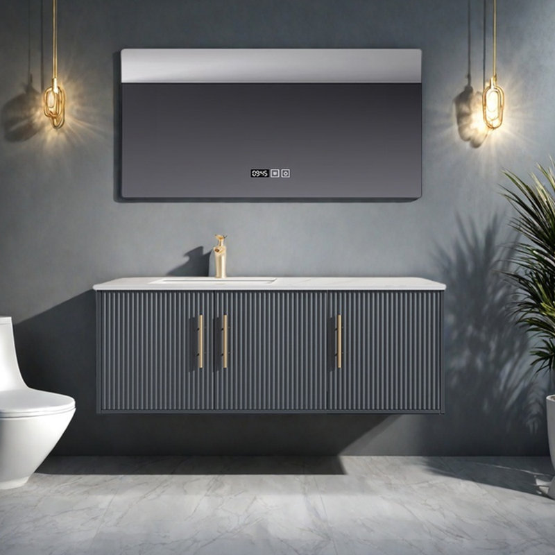 Modern minimalist bathroom cabinet