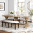 Reclaimed Pine Wood Table with Trussel-603492961
