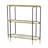 3-Tier Metal Console Table With Mirrored Shelf