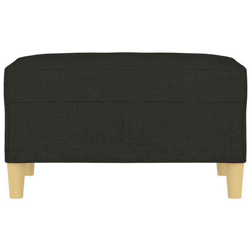  Tabouret de pieds en polyester noir 27,6 po x 21,7 po x 16,1 po, Polyester - noir, Naturel