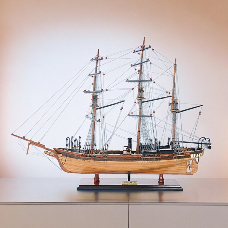 Bateau décoratif peint à la main 24 po 2462 cm brun Alabama
