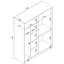 Élégante garde-robe en pin atlantique 55,1 po x 70,9 po x 20,4 po | 100% panneau de particules enduit de mélamine, épaisseur: 0,7 pouce | Nombreuses tablettes, fixation murale | Conception rustique brune pour un rangement organisé-1090780465