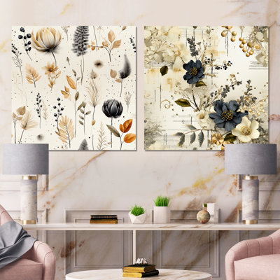 Ensemble de salon Cobee - Abstract Collages Wall Art