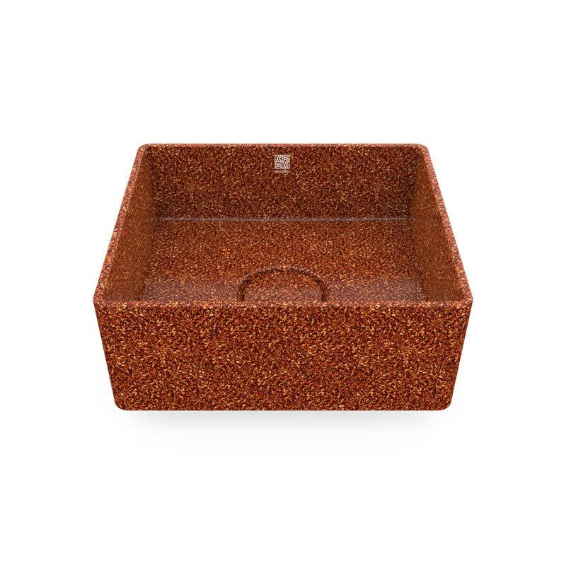 Cube40 15.75'' L Bathroom Sink, Clay