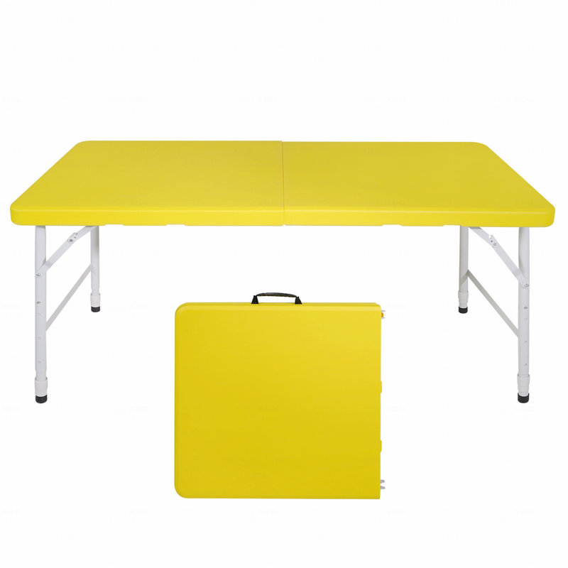 Table d'extérieur, table pliable pour le camping, Jaune