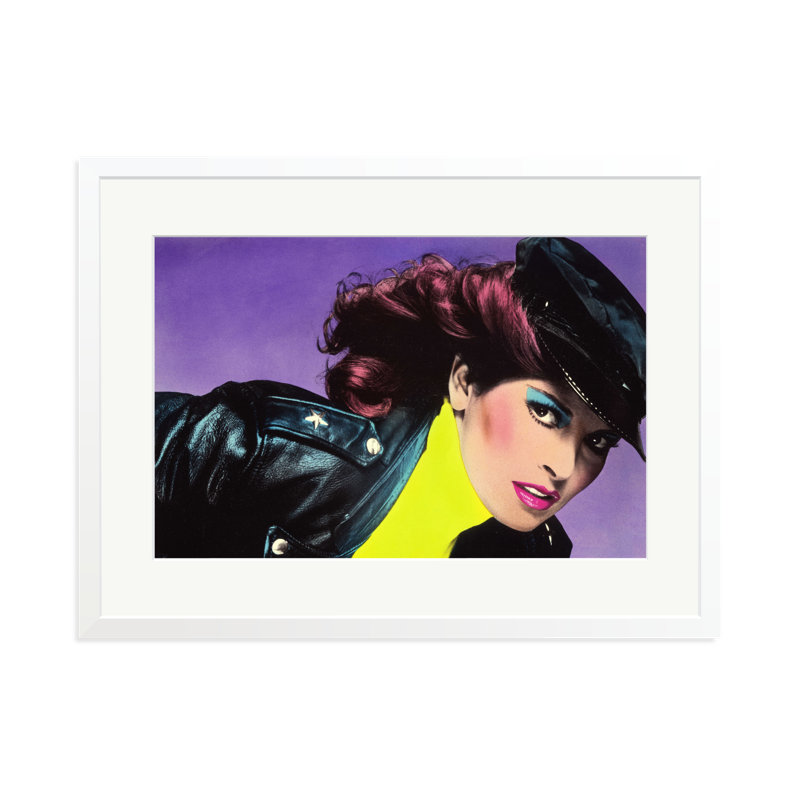 Raquel Welch, 23" H x 31" W, White