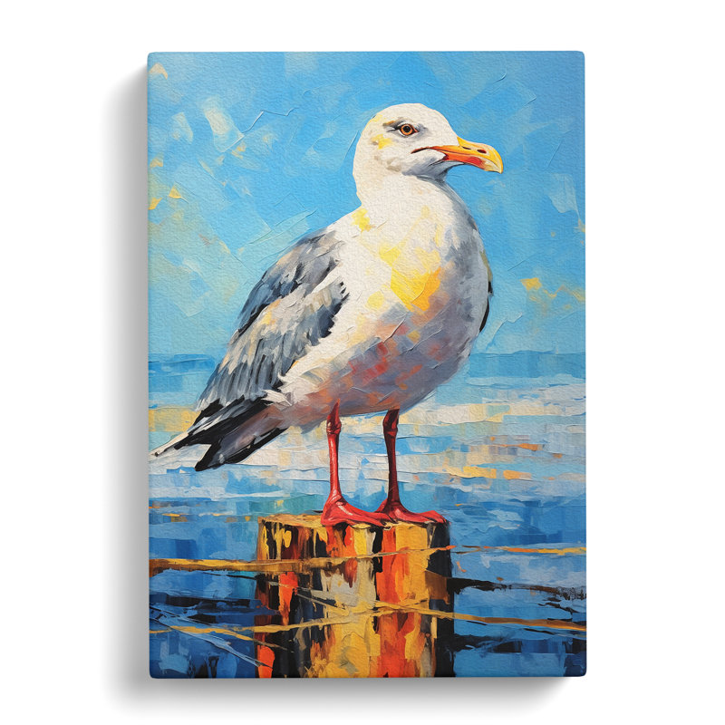Seagull Expressionism - Print, 60cm H x 40cm W x 3cm D