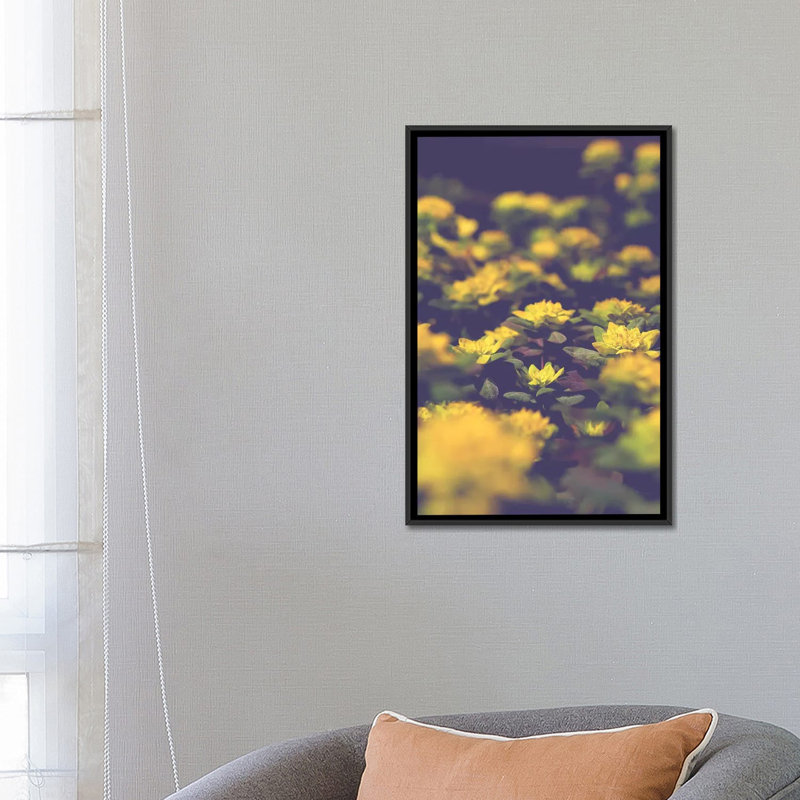 « subtil », impression sur toile, H 26 po x l 18 po x P 1,5 po, Toile avec cadre noir, Pas de tapis