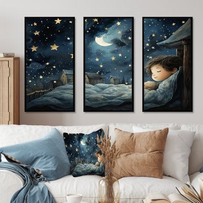 Blue Childhood Haven Nursery II - Nursery's Wall Art