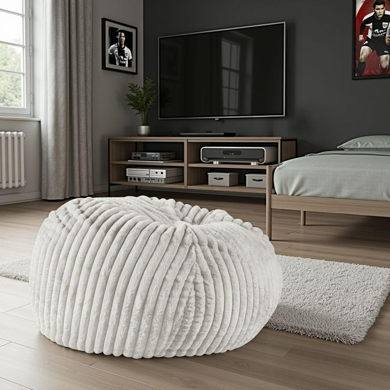 Fauteuil à billes Comfy Lazy, Polyester gris clair