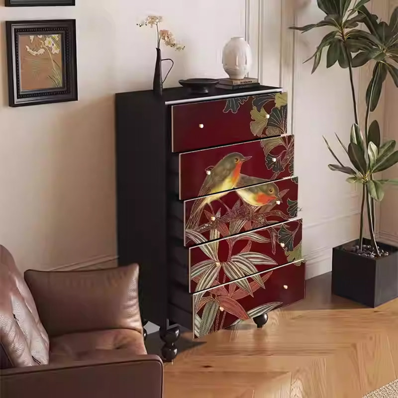 Armoire de rangement spacieuse en bois de pin