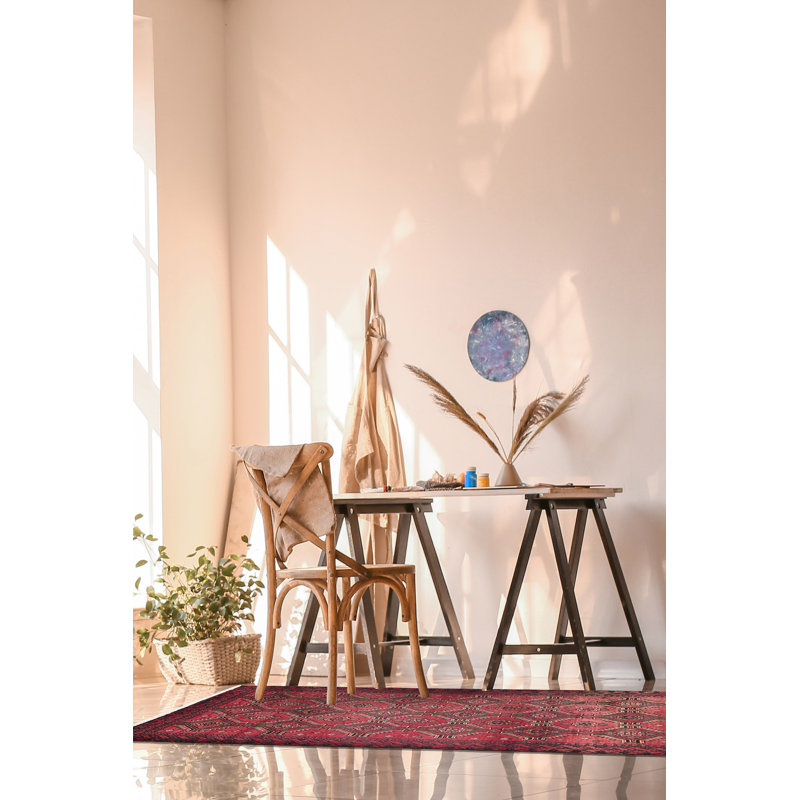 Tapis rouge Teimani 2 pi 11 po x 5 pi 7 po