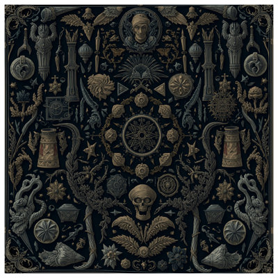 Ornate Gothic Motif Shower Curtains Extra Long