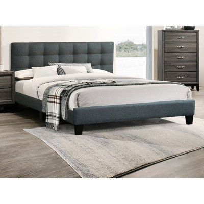 Base de lit plateforme, lit moderne avec tête de lit pour la chambre à coucher