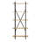 Modern Industrial Bookshelf, Oak & Black, 28.3 x 67.0 x 9.8 inches | 100% Melamine Coated Particle Board, Thickness: 0.7 inches | Wall-Mountable, Multiple Shelves for Extra Storage, Stylish & Functional Design