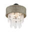 Bayou Breeze Coleeta - 6 lumières à double fixation (luminaire suspendu et semi-encastré) au fini charbon