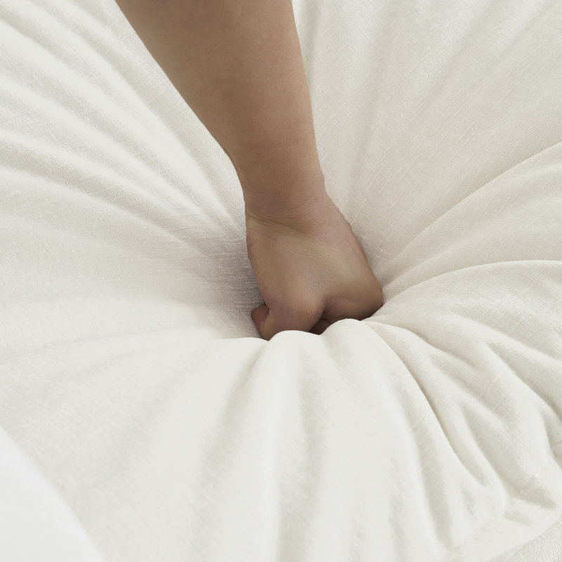 Chenille avec miroir - élément réfléchissant 2 places en forme de L, blanc, structure en bois massif, éponge, fauteuil, Blanc