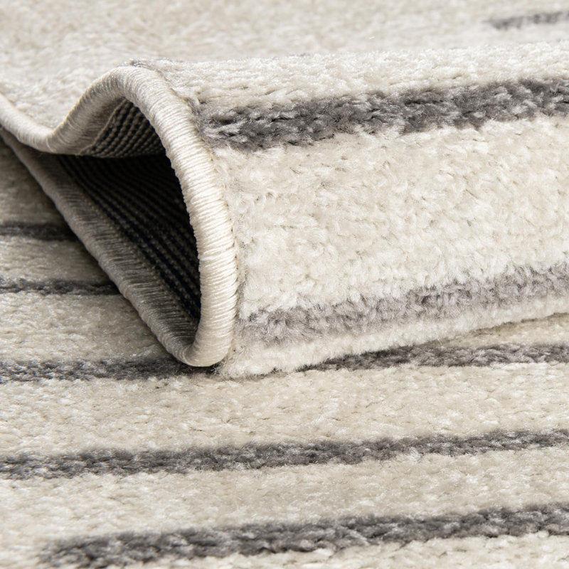 Tapis gris et ivoire Cohutta, Rectangle 7 pi 10 po x 10 pi