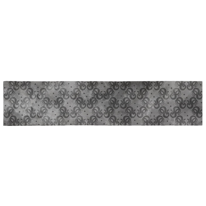Chemin de table géométrique avicia, 73,5 po x 17,5 po, Noir, Polyester