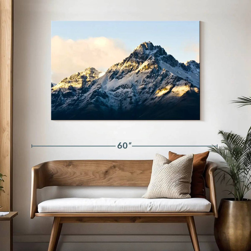 Montagnes enneigées pittoresques d'Alvord, H 32 po x l 48 po