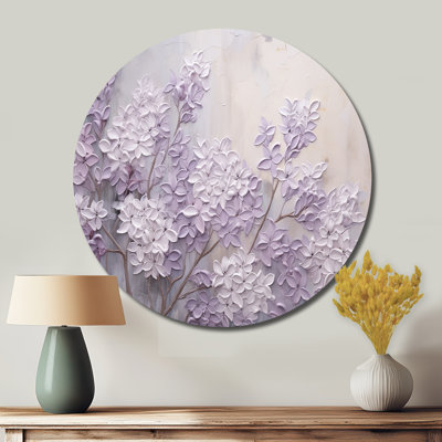 Kalvin - art mural floral rond en métal