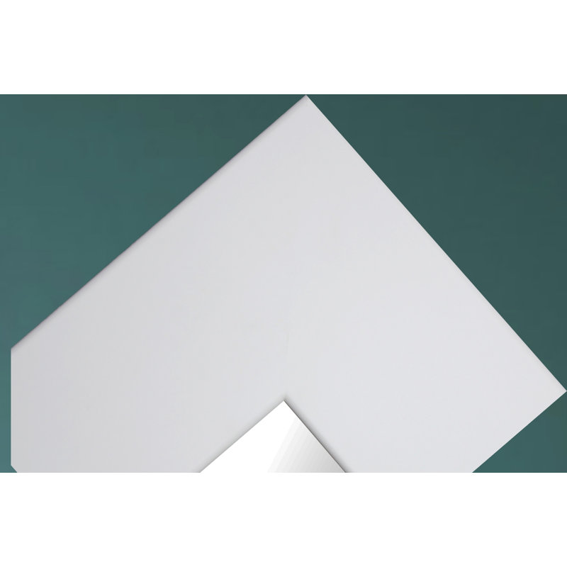 Eladia Flat Mirror, White Satin