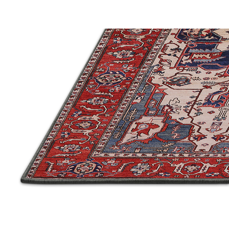 Tapis oriental rouge Fresca, Rectangle 6 pi x 9 pi