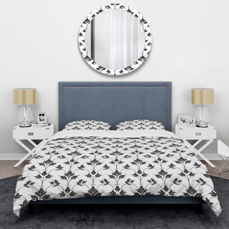 Ensemble de housse de couette blanc et noir Glam Trellis - Glam, Housse de couette très grand + 2 taies décorativ