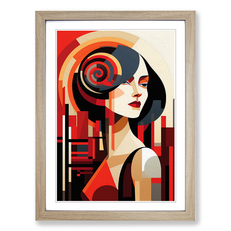 Single Picture Frame Print on Wood, Oak Framed, 64cm H x 46cm W