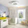 46CM LED Smart Blade Ceiling Fan With Light And Remote Control