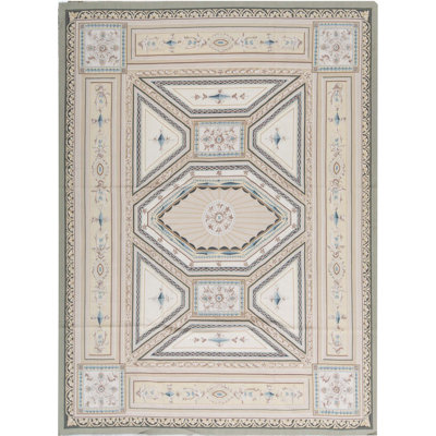 Hand-Knotted High-Quality Beige and Yellow Area Rug
