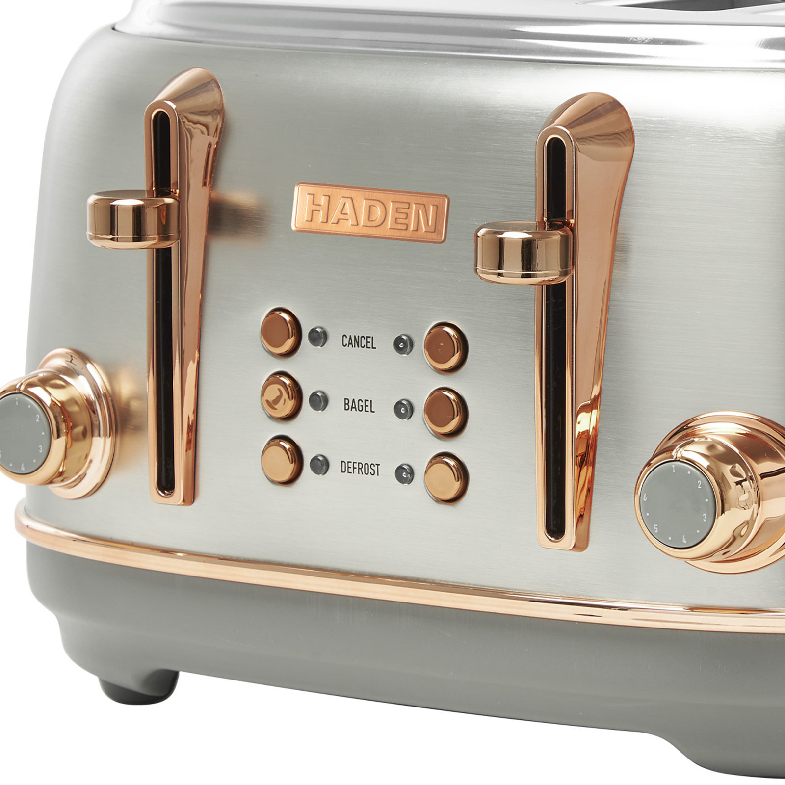 HADEN Black and Copper Toaster and Kettle Set, Steel & Copper