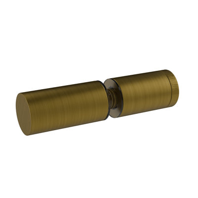 Brixwell KCBTBAB Cushion Series Shower Glass Door Knob Back to Back Mount Antique Brass