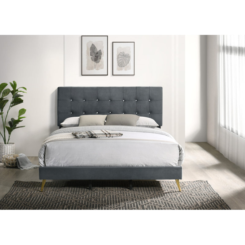 Albali Upholstered Bed, Dark Grey, Super King (6')