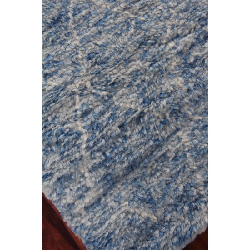 Moroccan Handmade Wool Geometric Area Rug, Rectangle 6' x 9'