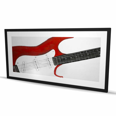 «Red Rock Guitare», reproduction encadrée musicale «Man Cave» | Décoration intérieure