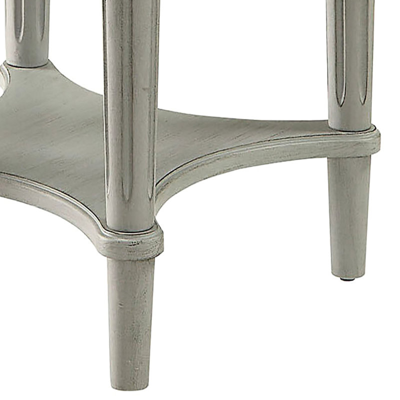 Table de bout élégante avec ardoise antique et tiroir