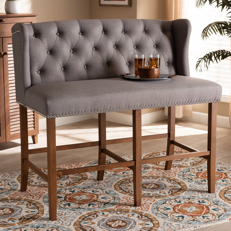 Banc rembourré Angelynne, Gris