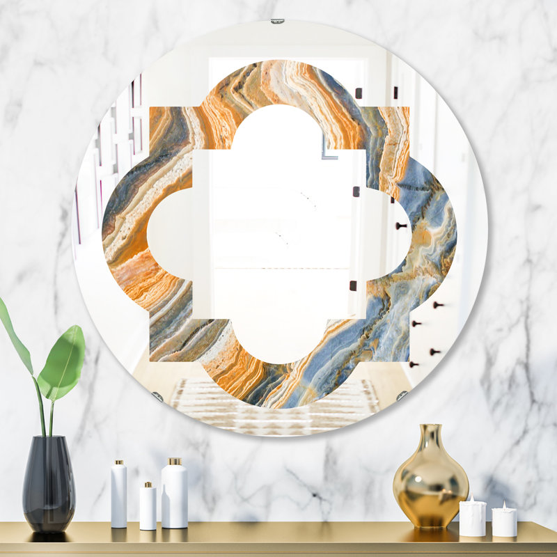 Miroir mural éclectique Quatrefoil, H 24 po x l 24 po